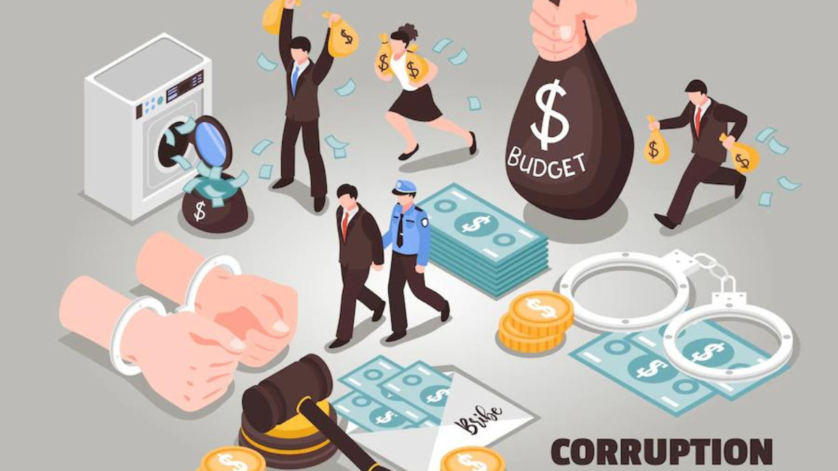 graft and corruption clipart